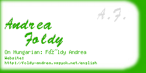 andrea foldy business card